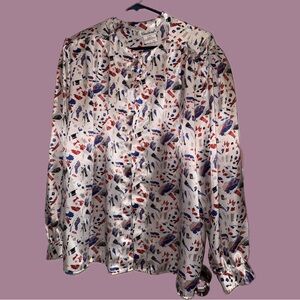 1980s Geometric Blouse